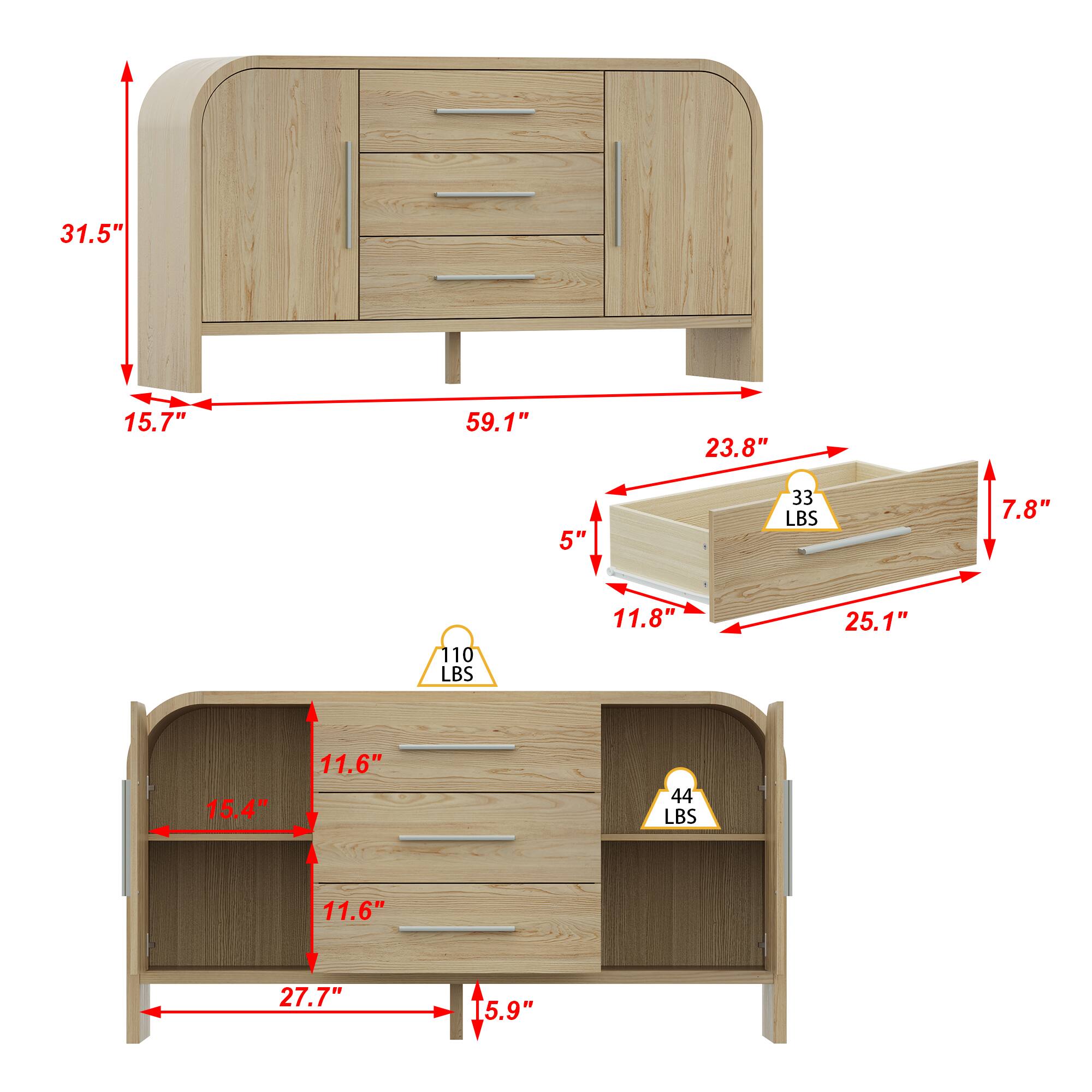 31.5" 15.7" 59.1" 23.8" 5" 33 LBS 7.8" 110 LBS 11.8" 25.1" 15.4" 11.6" 44 LBS 11.6" 27.7" 15.9"