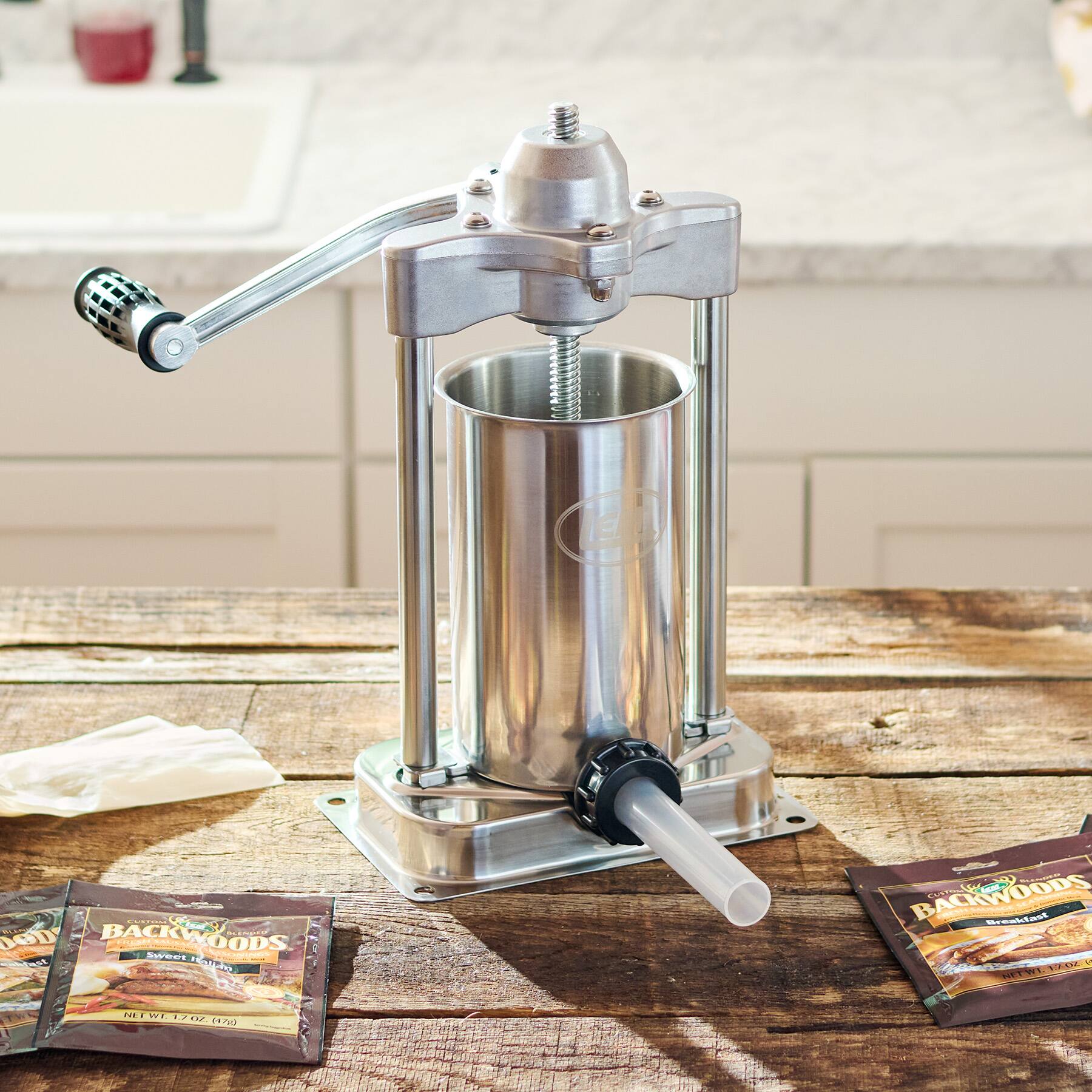 Alt View 1. LEM Product - Mighty Bite 5lb Stuffer - Stainless.