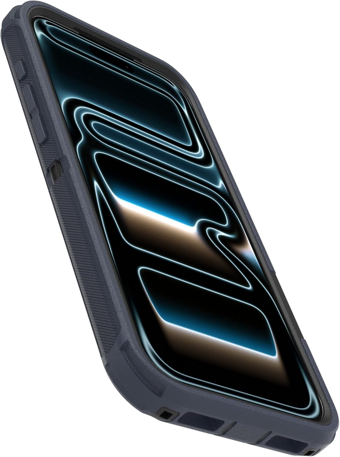 Back. OtterBox - OtterBox - Defender Series Pro Hard Shell for Apple iPhone 17 Pro - Vintage Indigo Dream (Blue & Black).