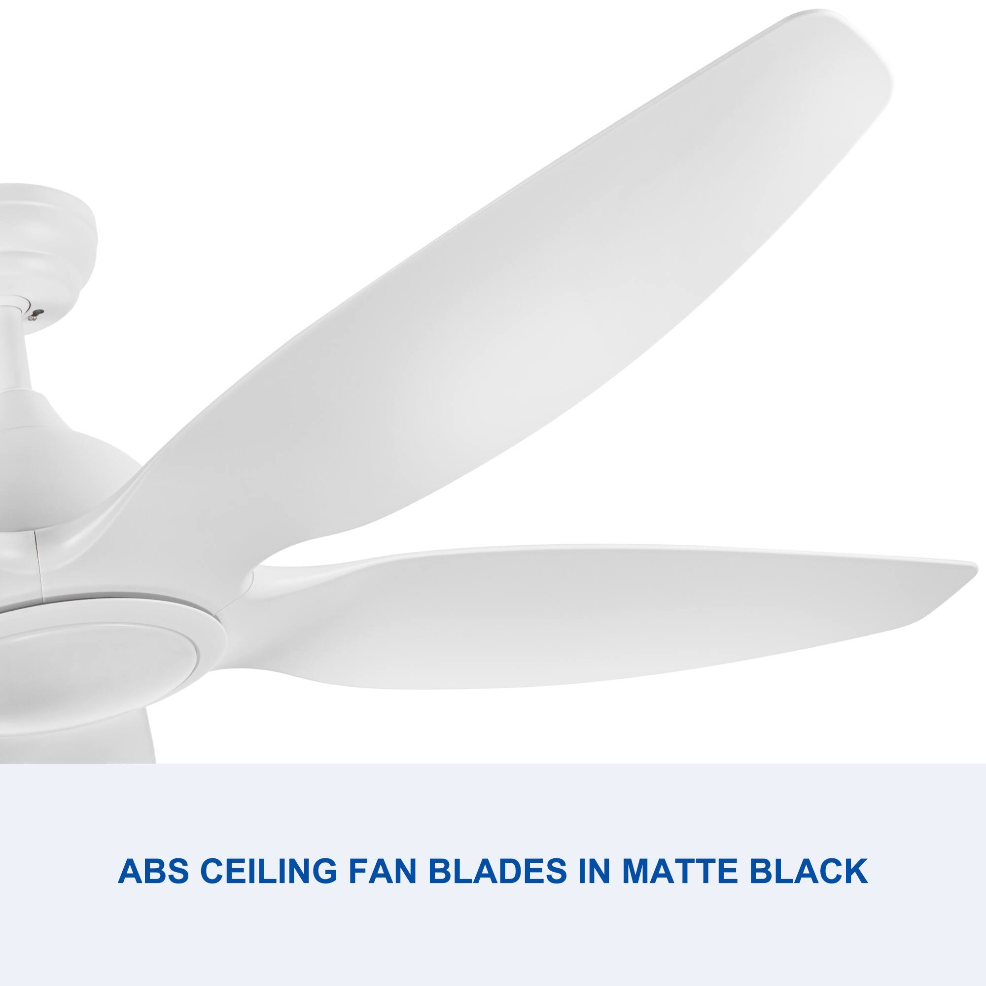 ABS Ceiling Fan Blades in Matte Black