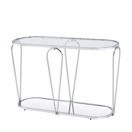 Furniture of America - Miffa Contemporary Metal 1-Shelf Console Table - Silver