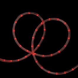 Northlight - Commercial Grade LED Outdoor Christmas Spool Rope Lights - Red - 150' Wire - Clear