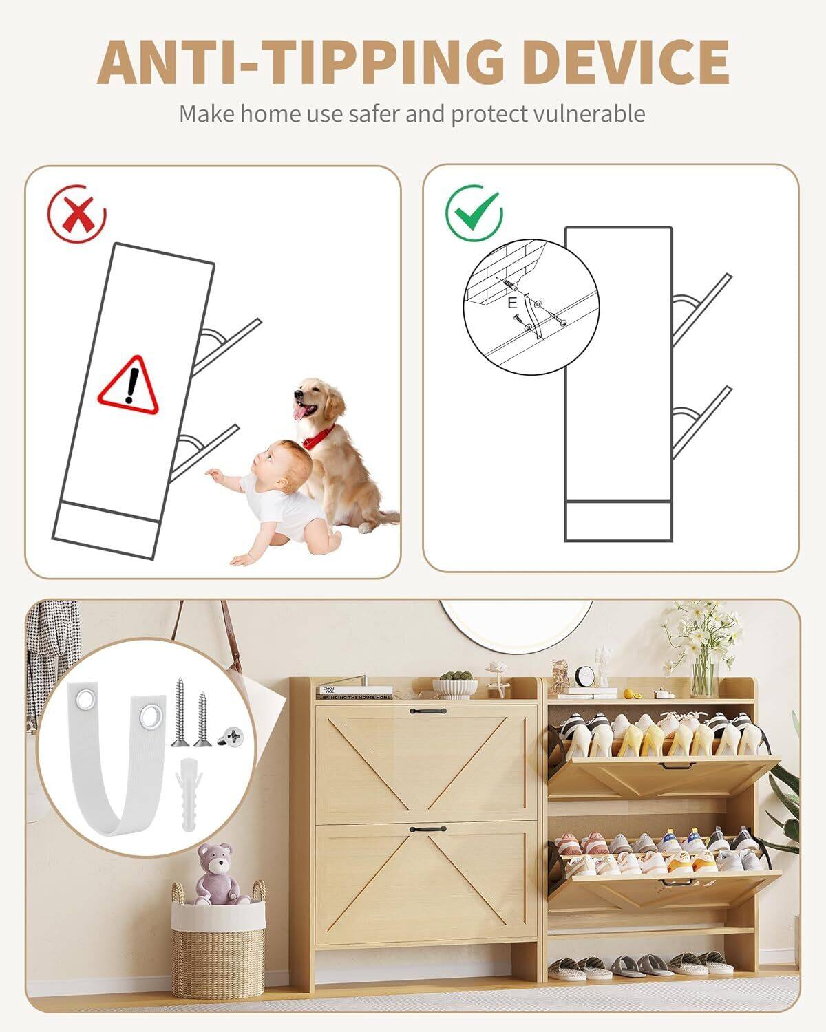 ANTI-TIPPING DEVICE  
Make home use safer and protect vulnerable