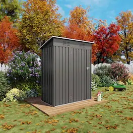 Anysun - 5X3 FT Metal Outdoor Storage Shed – Tool Shed with Pitched Roof and Lockable Door – Compact Metal Tool Shed - Gray
