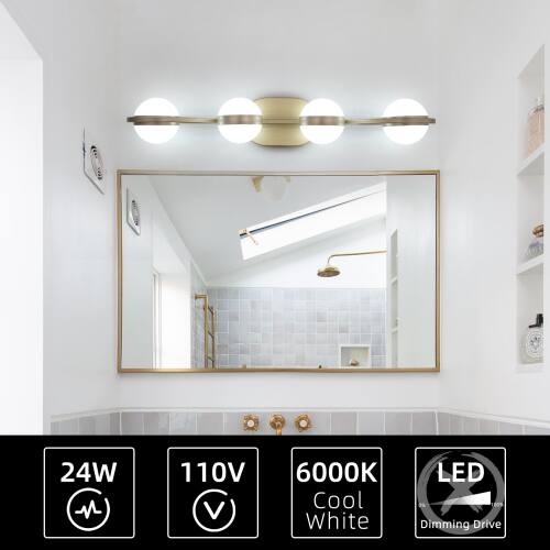 24W, 110V, 6000K Cool White LED, 2% - 80% Dimming Drive