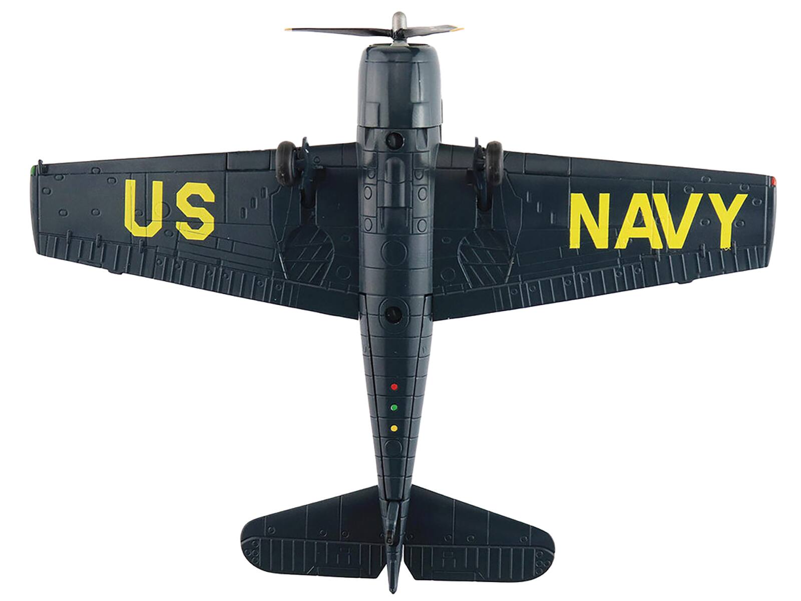 Left. Hobby Master - Grumman F6F-5 Hellcat Fighter Aircraft "Blue Angels #1-4 Decals" (1946) United States Navy "Air Power Series" 1/72 - Blue.