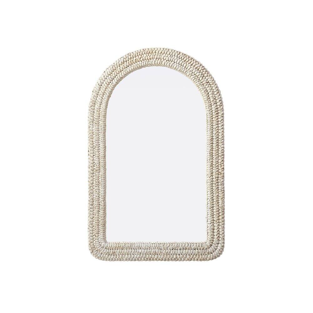 Alt View 4. Elegant Decor - Arch Cornhusk Mirror 27x42 in Linen White - Linen White.