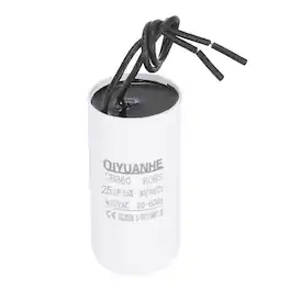 Unique Bargains - CBB60 Capacitor 25uF 450V Run Round Start Capacitor for AC Motor, Pump, HVAC Compressor - White
