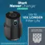 Shark NeverChange AIR PURIFIER Shark 100. Up to 10X LONGER Filter Life. Some other filters last only 6 months. NeverChange Tested to GB/T18801-2015. Based on 50% CADR declined, 300 sq. ft., and 12 hours daily operation on MAX fan speed.