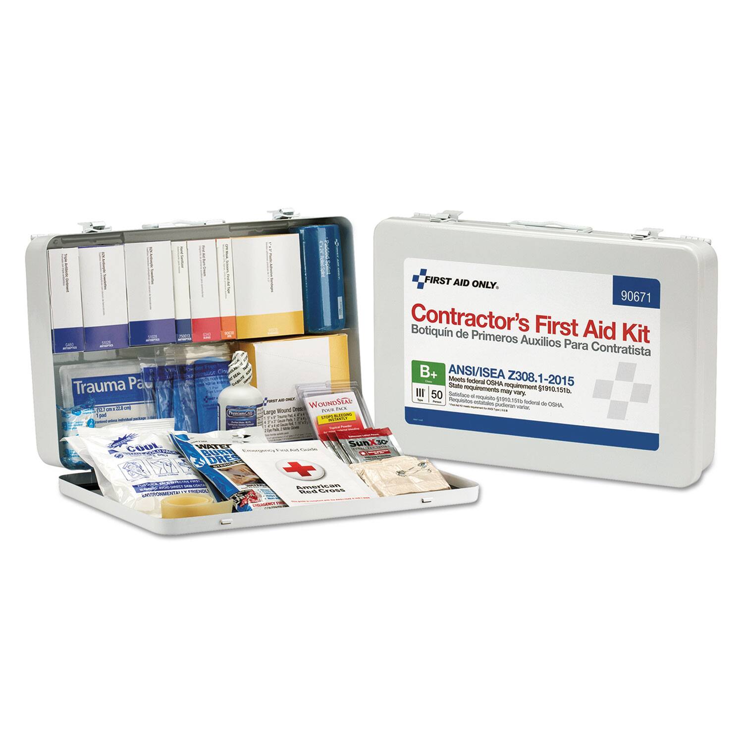 First Aid Only - Contractor Ansi Class B First Aid Kit For 50 People, 254 Pieces, Metal Case - White price history on PriceWatchPro