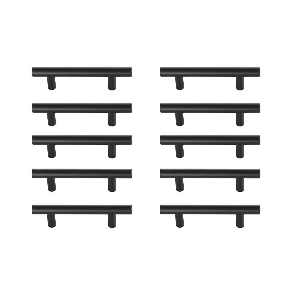 Alt View 2. Elegant Decor - Quinn 3" Center to Center Matte Black Bar Pull Multipack (set of 10) - Matte Black.