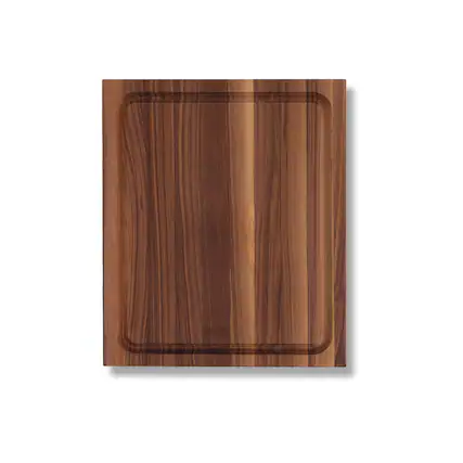 Front. John Boos - John Boos BBQ Collection Reversible Wood Cutting Board with Juice Groove, Walnut - Walnut.