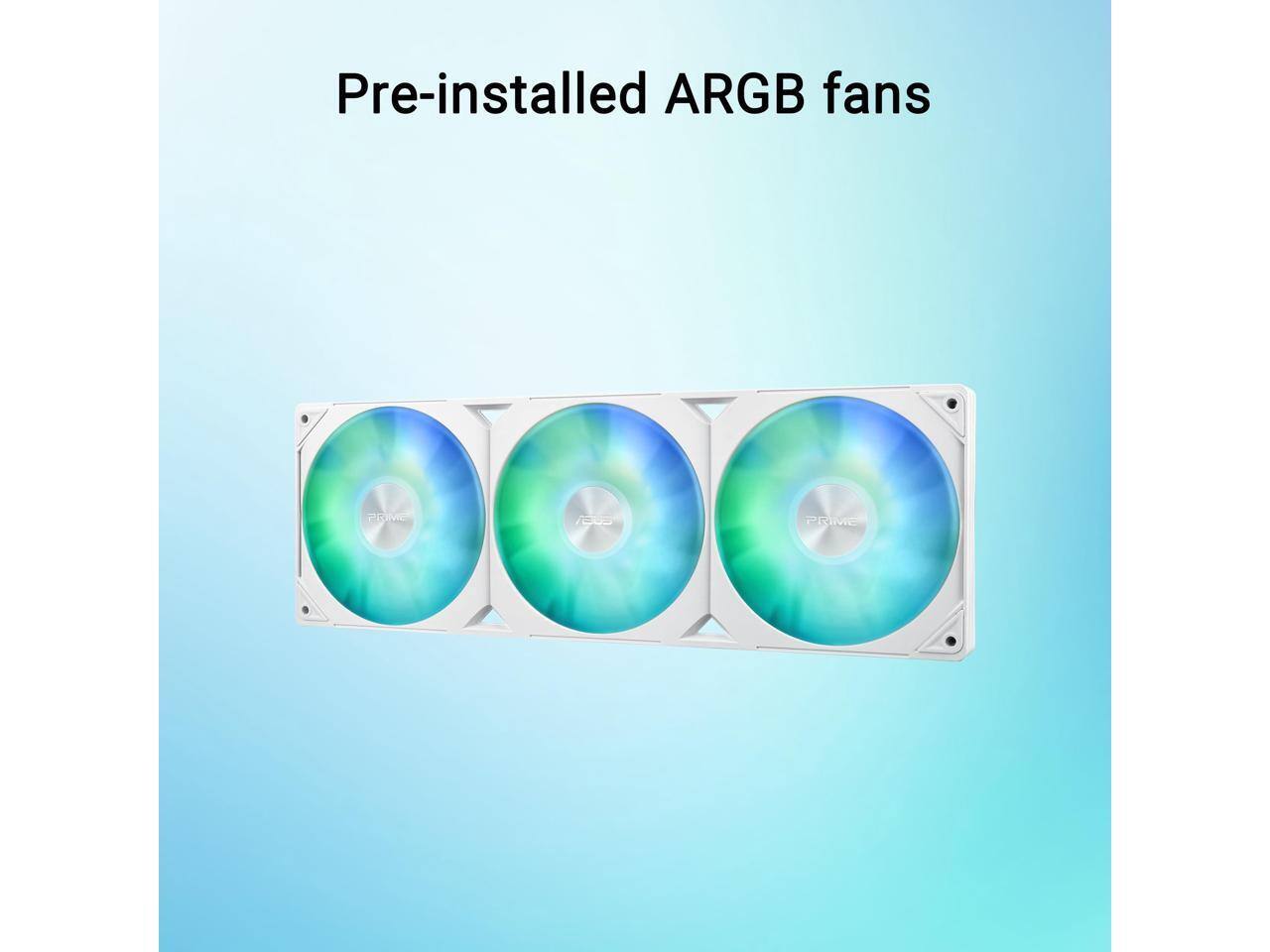 Pre-installed ARGB fans