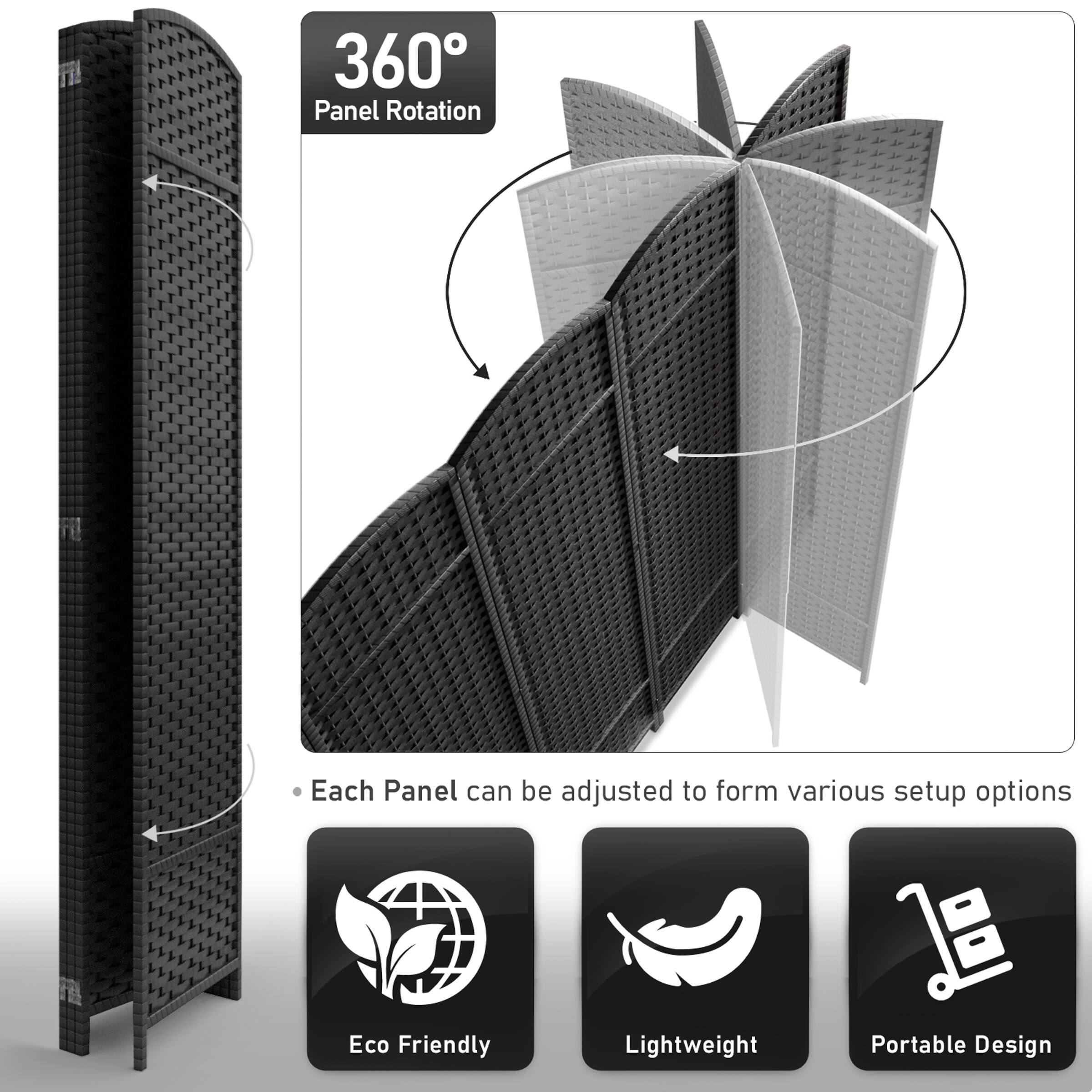 360° Panel Rotation

Each Panel can be adjusted to form various setup options

Eco Friendly

Lightweight

Portable Design