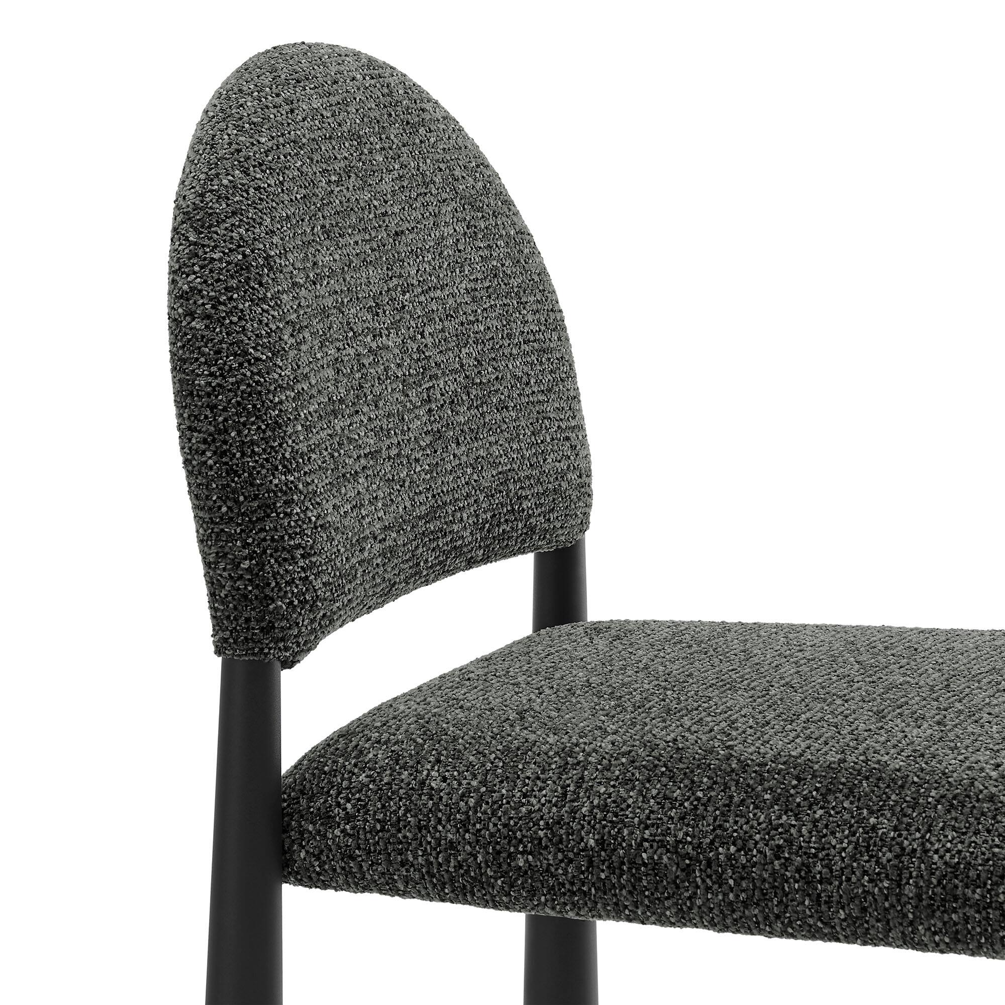 Alt View 4. Modway - Hayley Upholstered Fabric Counter Stool - Black.