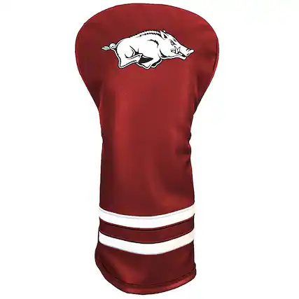 Front. Team Golf - Arkansas Razorbacks Retro Driver Headcover - Multicolor.