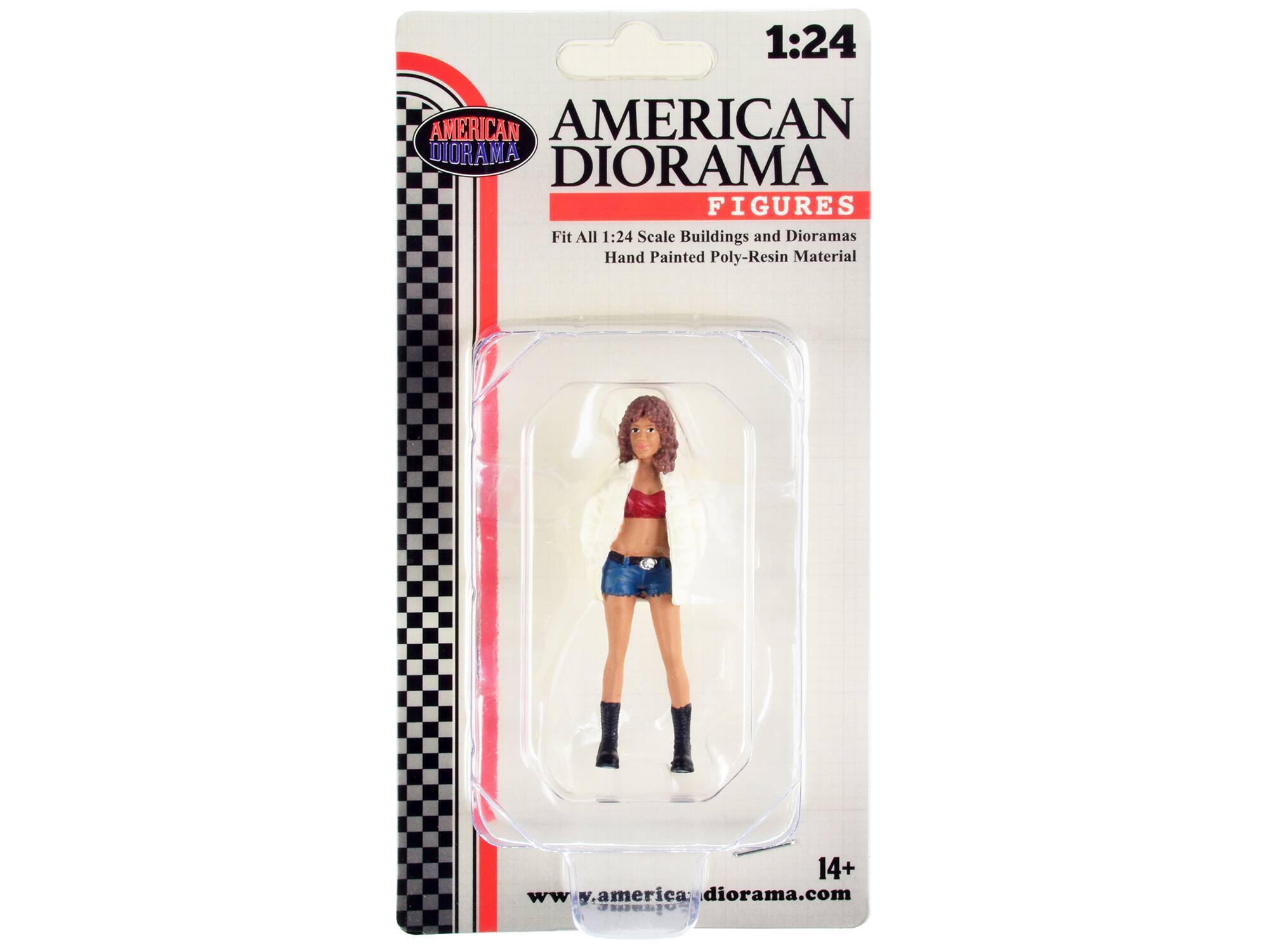 1:24 AMERICAN DIORAMA FIGURES  
Fit All 1:24 Scale Buildings and Dioramas  
Hand Painted Poly-Resin Material  
14+  
www.americadiorama.com