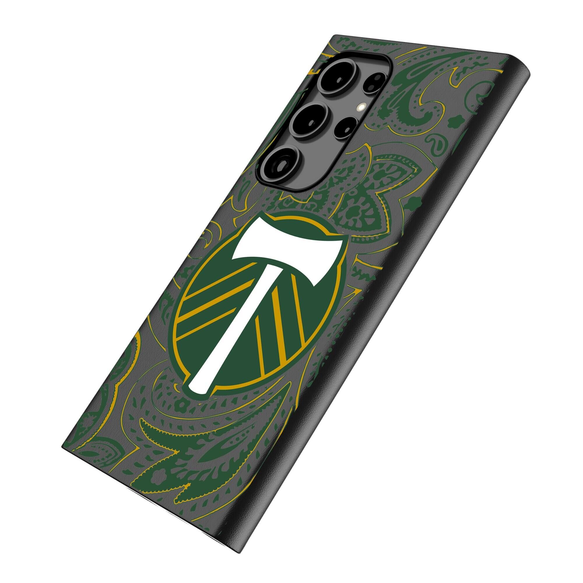 Alt View 1. Keyscaper - Black Portland Timbers Galaxy Magnetic Bump Case - S24 - Black.