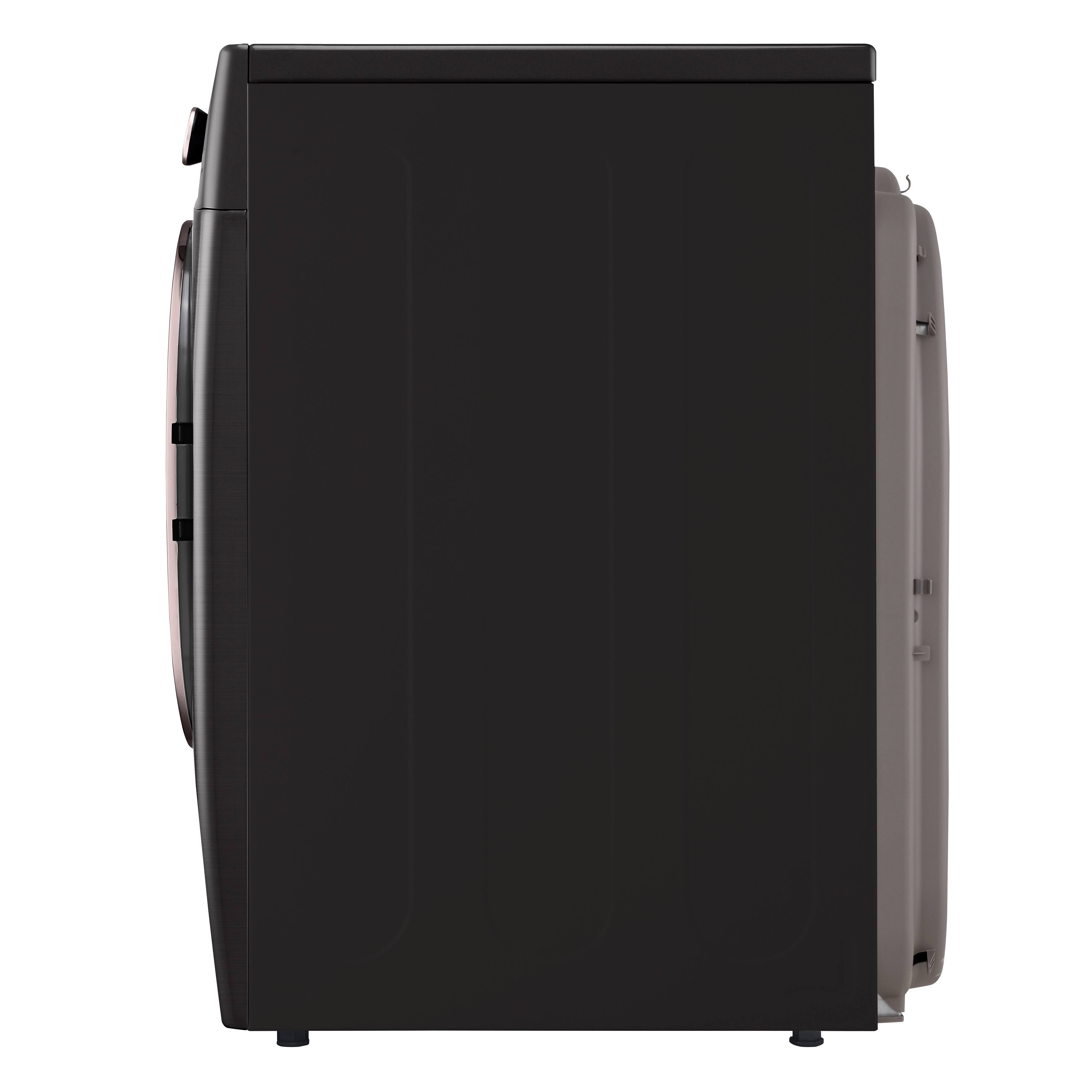 Alt View 11. LG - 7.8 Cu. Ft. Stackable Smart Electric Dryer with Dual Inverter HeatPump Technology - Black Steel.