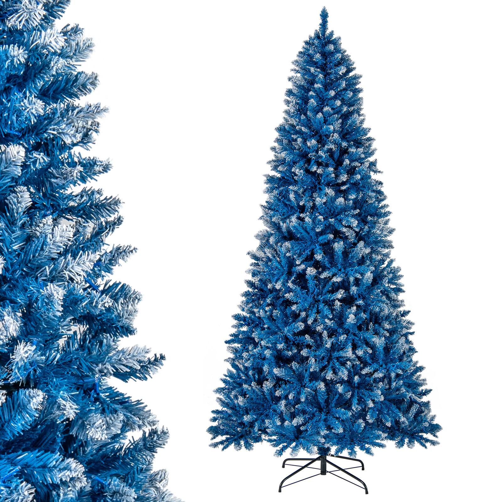 Alt View 9. Costway - Costway 8 FT Artificial Christmas Tree, with 270/340/420/520 Warm White LED Lights 8 Lighting Modes - Blue.