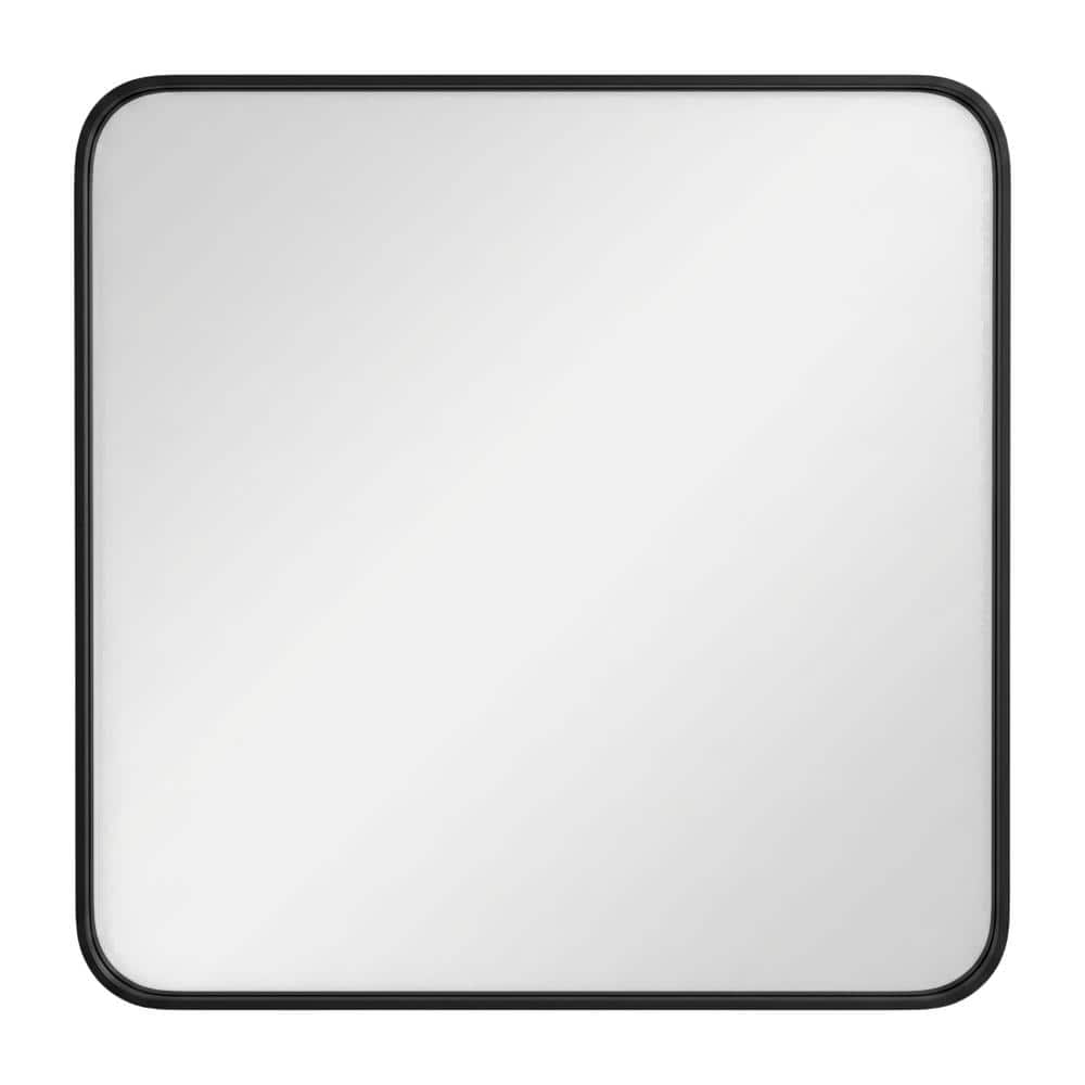 Photos - Mirror Elegant Decor - Contour Metal Rectangle  36x36 - Black BG3829505 