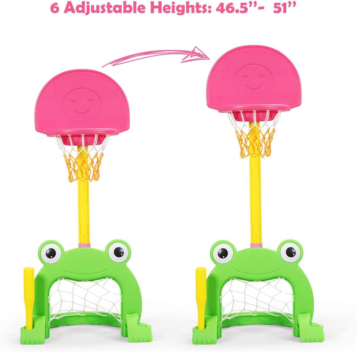 6 Adjustable Heights: 46.5" - 51"