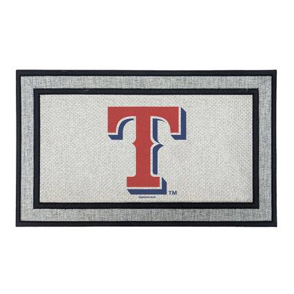 Front. Jardine - Texas Rangers 18" x 30" Indoor/Outdoor Logo Doormat - Multicolor.