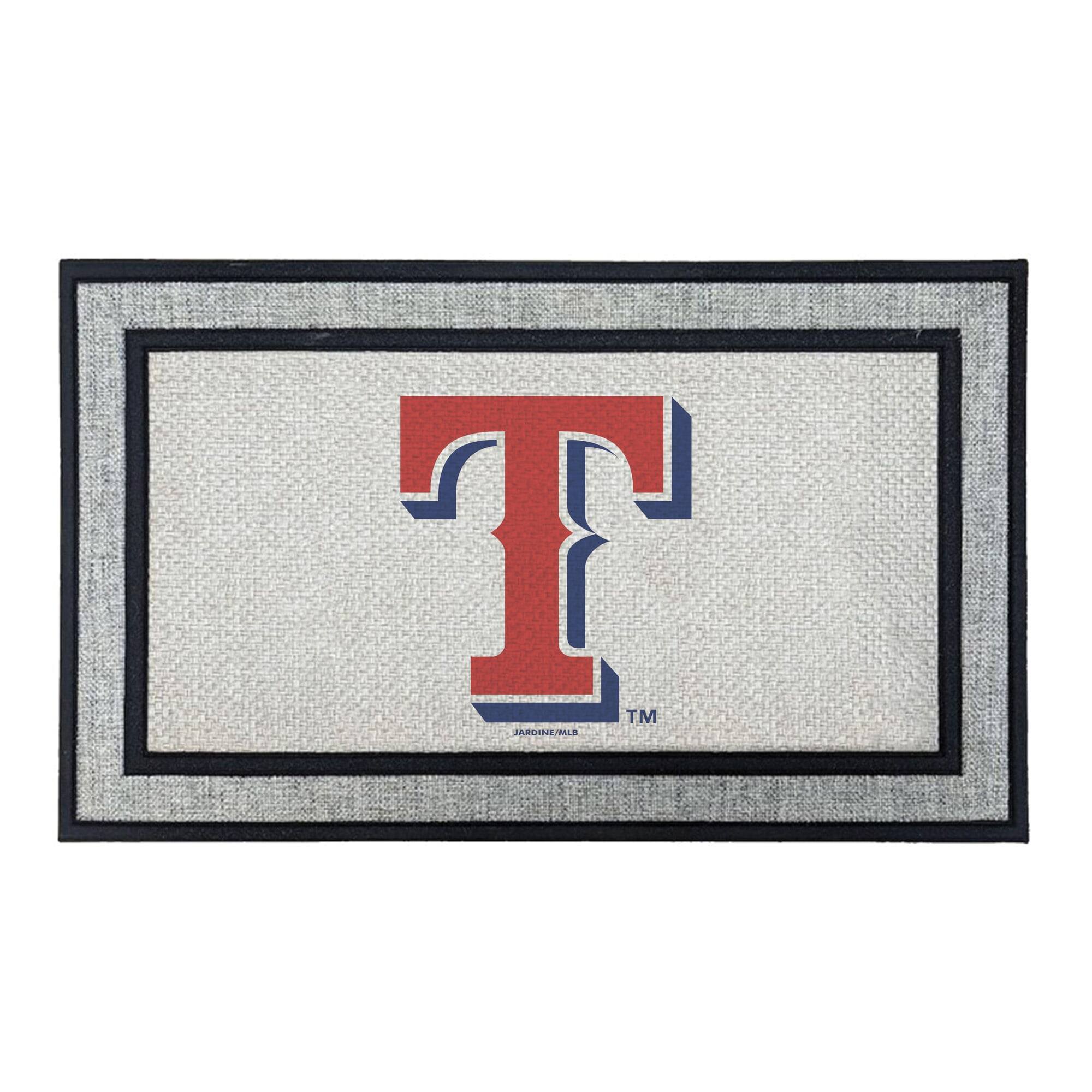Front. Jardine - Texas Rangers 18" x 30" Indoor/Outdoor Logo Doormat - Multicolor.