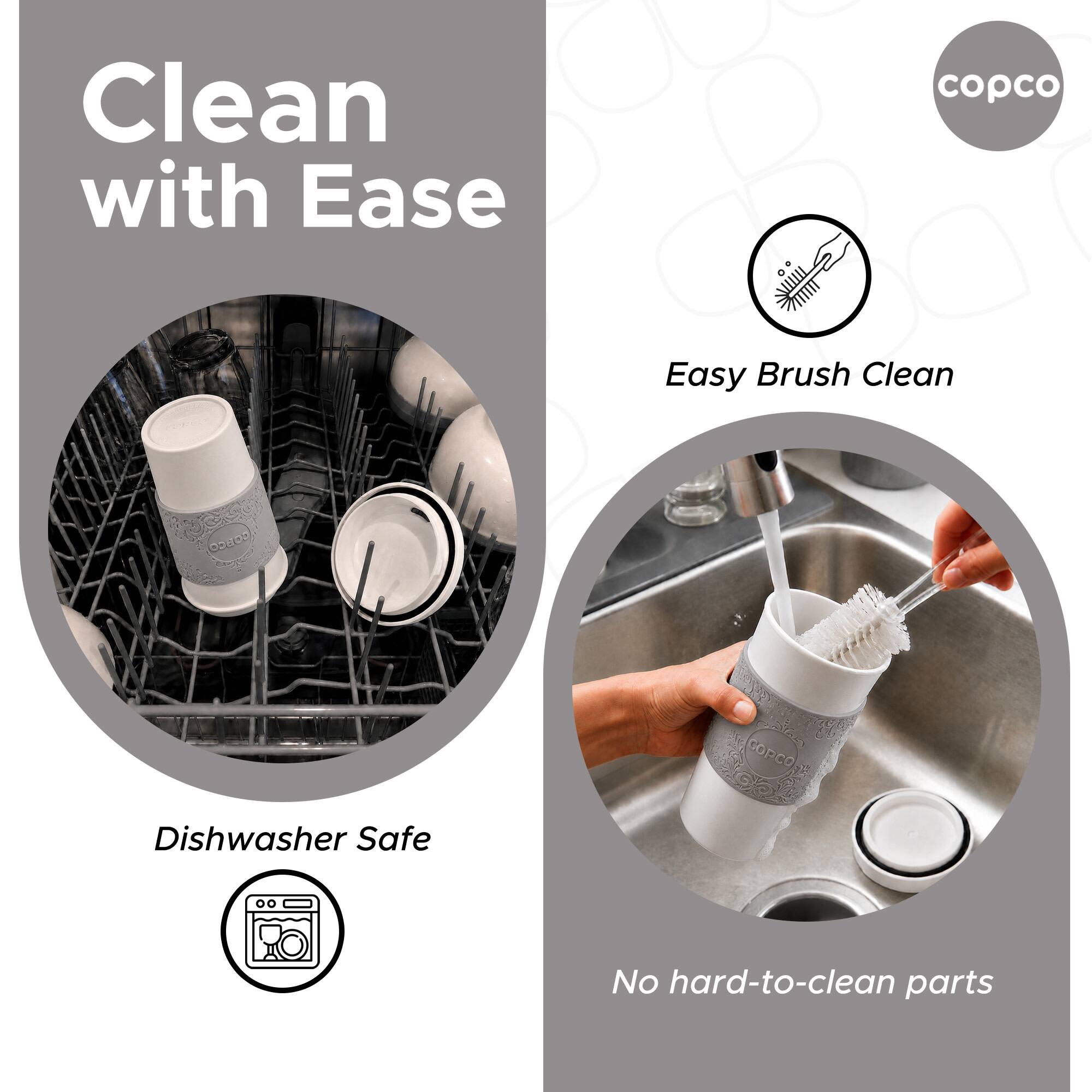 Clean with Ease  
copco Easy Brush Clean  
COTICO  
Dishwasher Safe  
No hard-to-clean parts