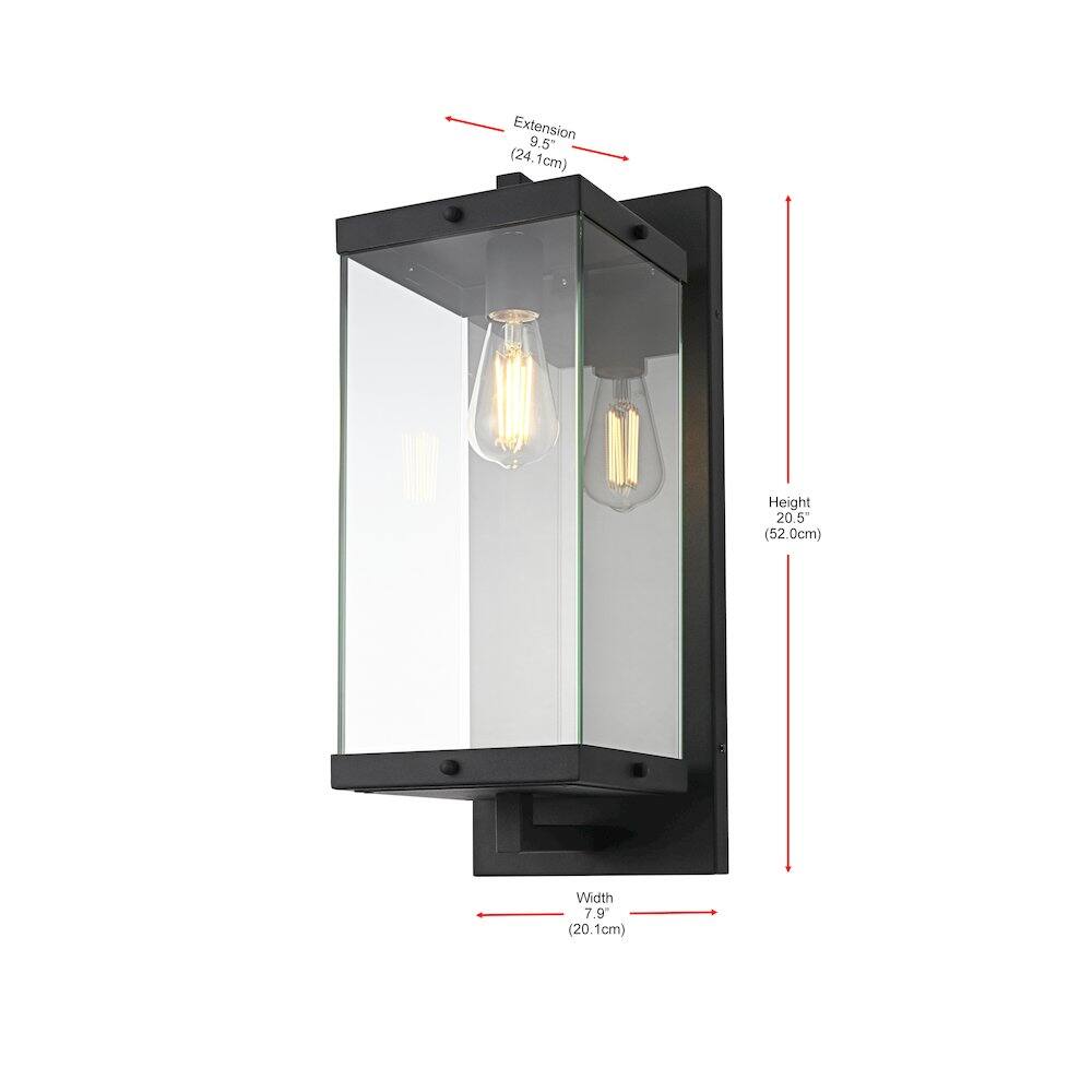 Extension 9.5" (24.1cm)  
Height 20.5" (52.0cm)  
Width 7.9" (20.1cm)