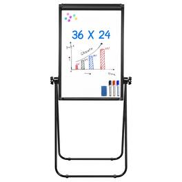 maxtek - Bulletin Boards 36x24 inches Dry Erase Board Whiteboards & Presentation Supplies Double Sided Board Portable Whiteboard - White