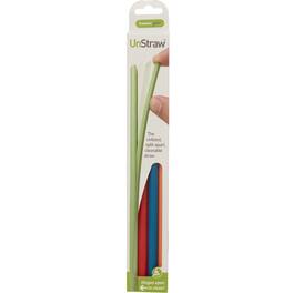 Humangear - UnStraw Reusable Straws 4-Pack - Blue/Red/Green/Orange