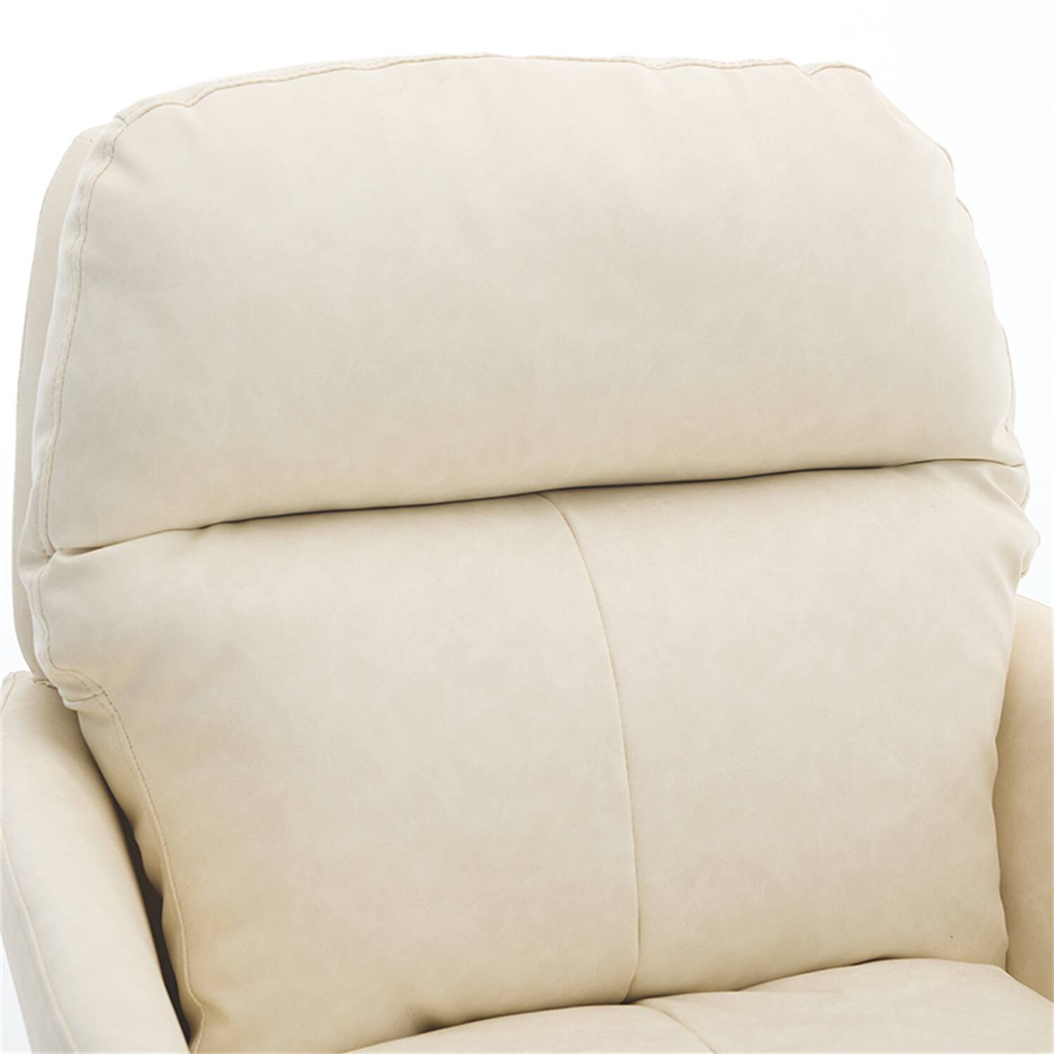 Alt View 6. Forest'nSky - White Artificial Leather Office Chair, Height-Adjustable with Black Base for Home & Office - White.