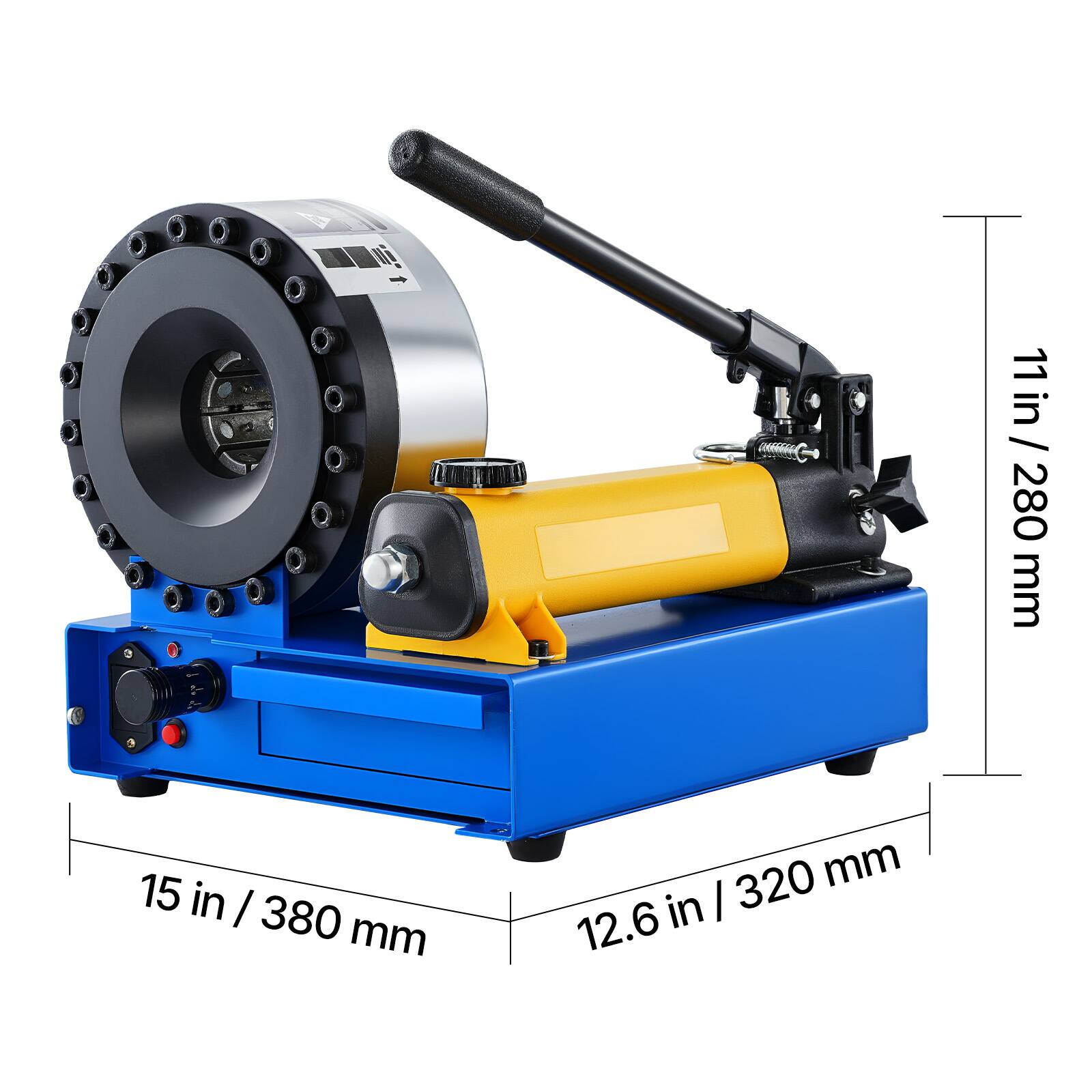 11 in / 280 mm  
15 in / 380 mm  
12.6 in / 320 mm