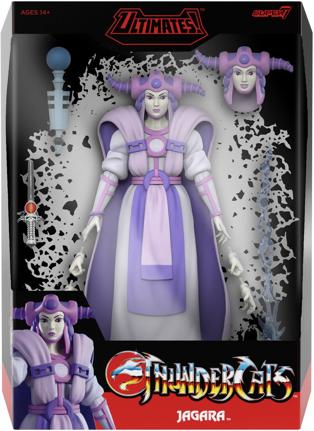 AGES 14+  
ULTIMATES!  
SUPER 7  
THUNDERCATS  
JAGARA