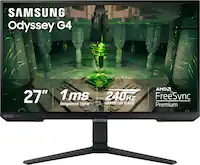 Samsung - 27” Odyssey FHD IPS 240Hz G-Sync Gaming Monitor - Black - Front_Zoom
