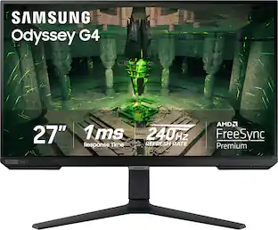 SAMSUNG Odyssey G4
27"
1ms Response Time
240Hz REFRESH RATE
AMD FreeSync Premium
NVIDIA G-SYNC