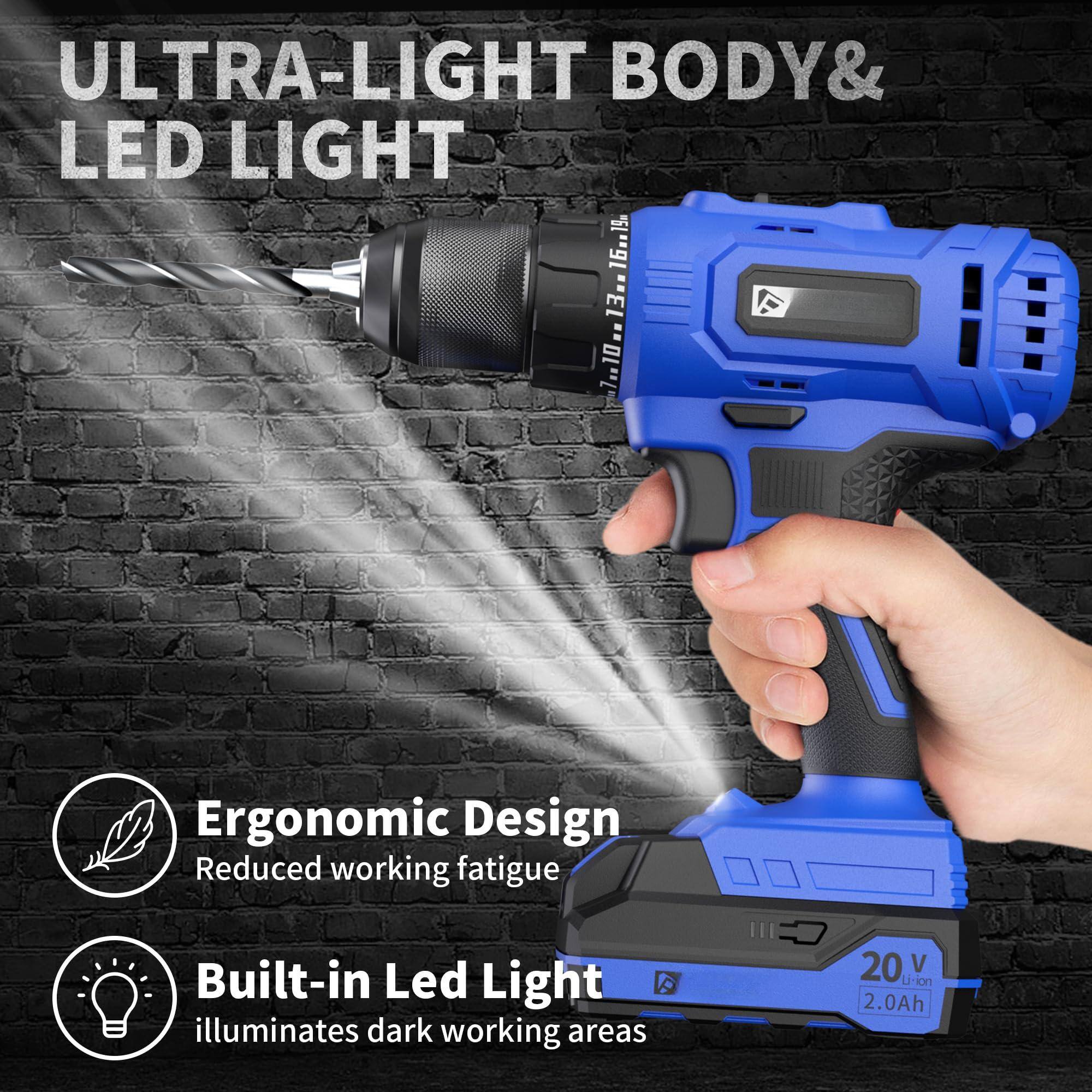 ULTRA-LIGHT BODY & LED LIGHT

Ergonomic Design
Reduced working fatigue

Built-in Led Light
illuminates dark working areas

20 V Li-ion
2.0Ah