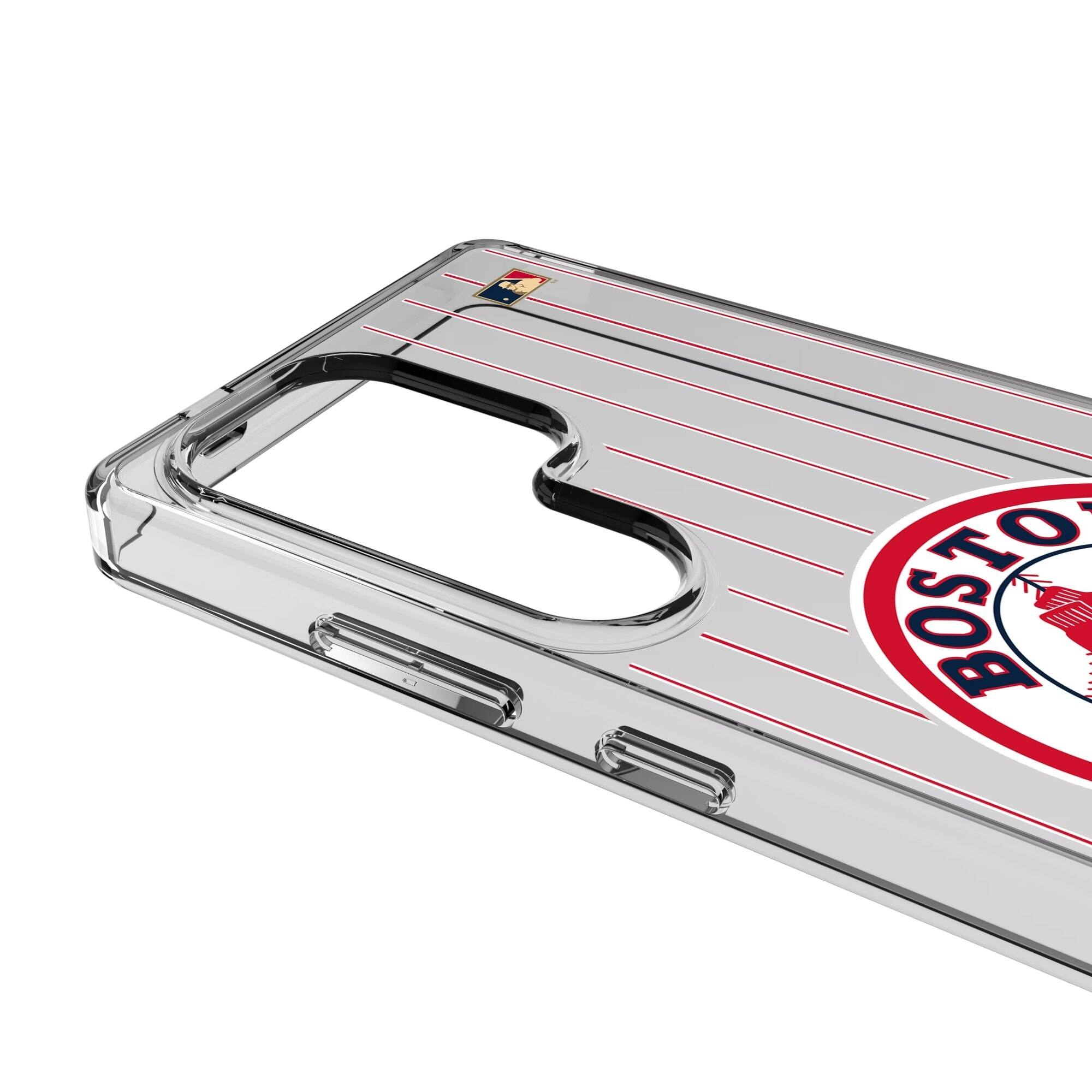 Alt View 2. Keyscaper - 1976-2008 Cooperstown Pinstripe Galaxy Clear Case - S22 - Multicolor.