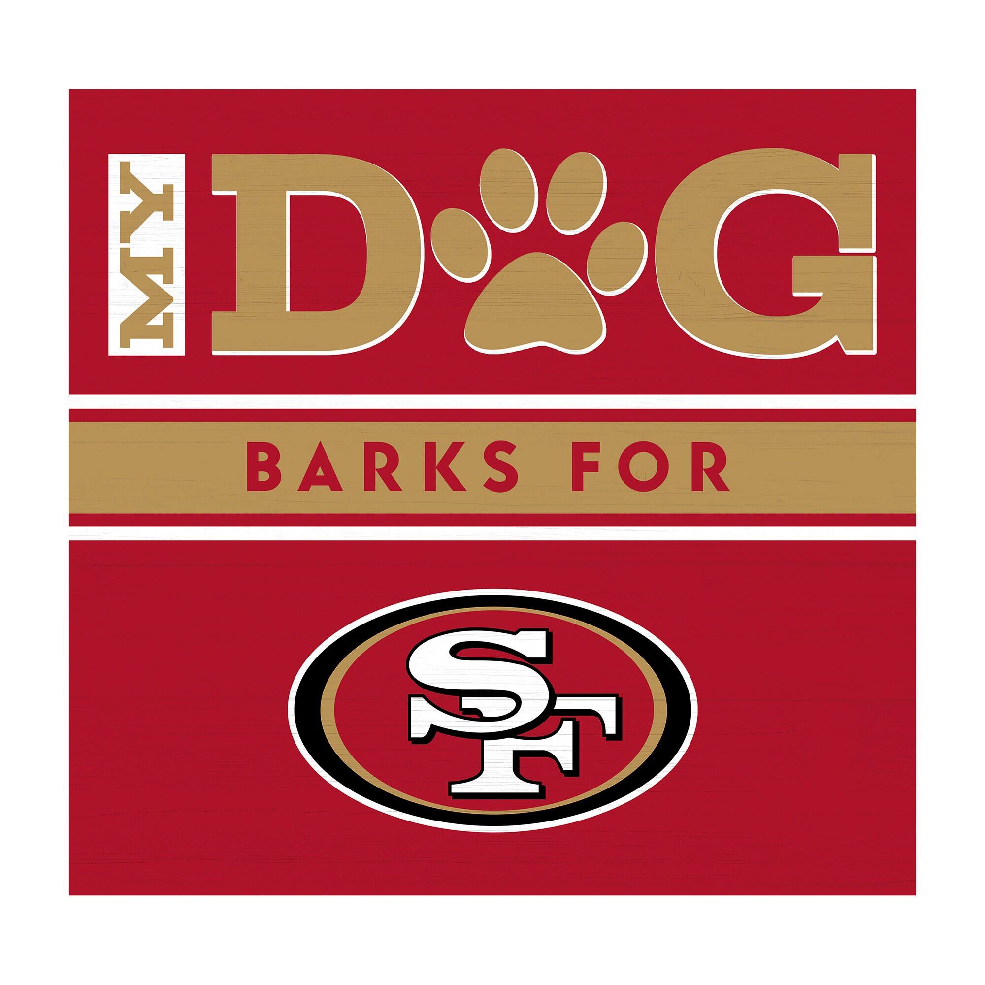 San Francisco 49ers 10" x 10.5" Dog Barks Wall Art