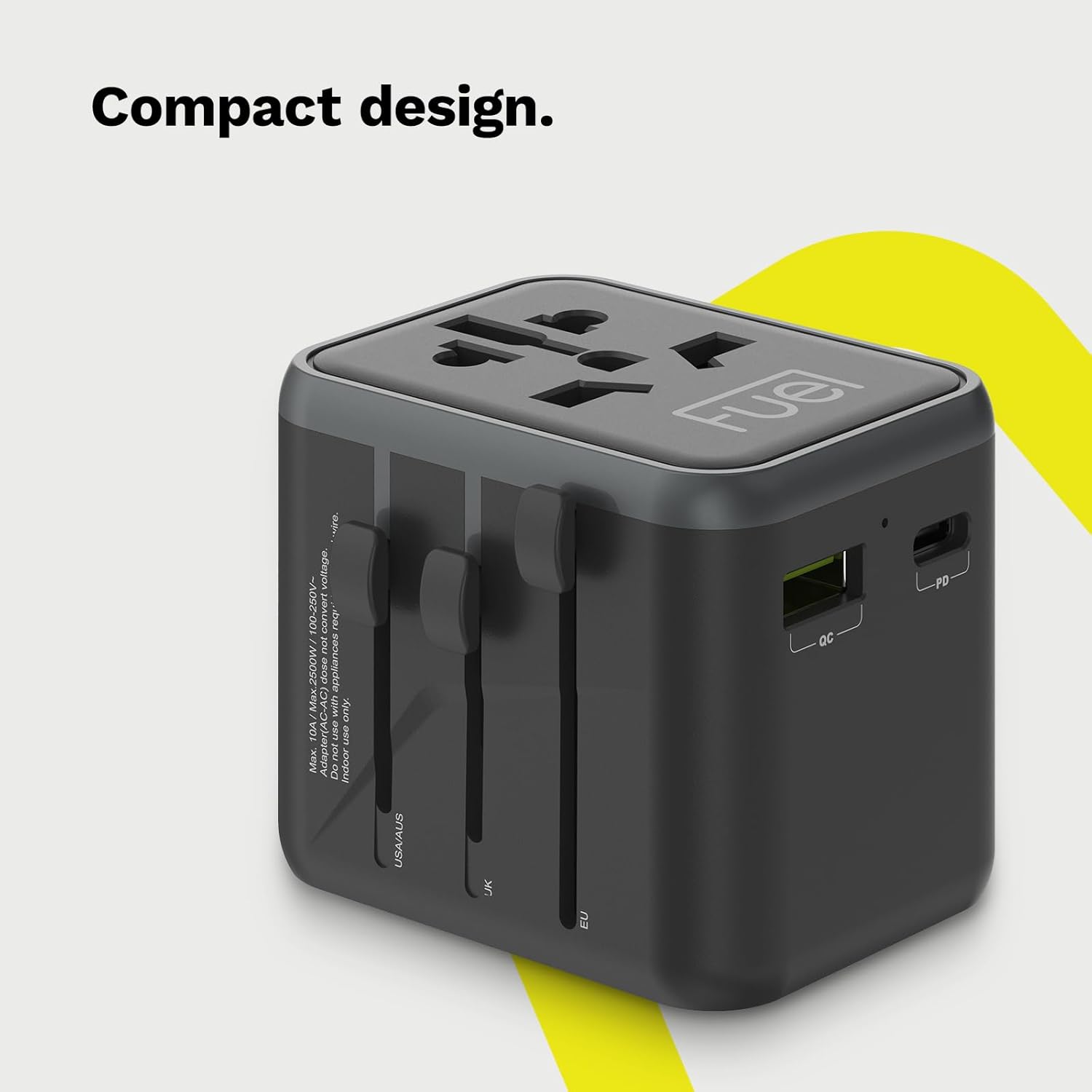 Compact design.

Input: 100-250V 50/60Hz 2.5A Max 2500W

Output: 100W USB-C PD, 18W USB-A

Do not use in wet conditions.

Do not use in high temperature environments.

Do not use in areas with explosive gases.

Do not use in areas with explosive dust.

Do not use in areas with explosive fibers.

Do not use in areas with explosive powders.

Do not use in areas with explosive liquids.

Do not use in areas with explosive gases.

Do not use in areas with explosive dust.

Do not use in areas with explosive fibers.

Do not use in areas with explosive powders.

Do not use in areas with explosive liquids.

Do not use in areas with explosive gases.

Do not use in areas with explosive dust.

Do not use in areas with explosive fibers.

Do not use in areas with explosive powders.

Do not use in areas with explosive liquids.

Do not use in areas with explosive gases.

Do not use in areas with explosive dust.

Do not use in areas with explosive fibers.

Do not use in areas with explosive powders.

Do not use in areas with explosive liquids.

Do not use in areas