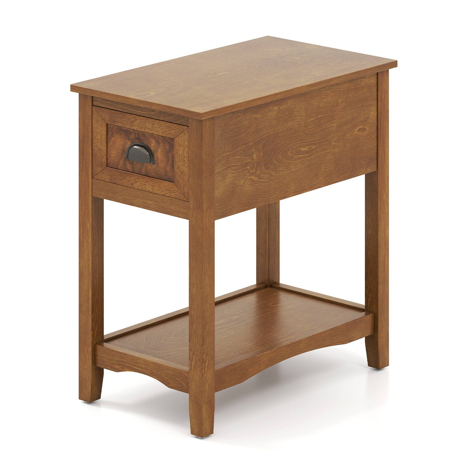 Alt View 5. Gymax - Gymax Contemporary Chair Side End Table Compact Table w/ Drawer Nightstand Tawny - Tawny.
