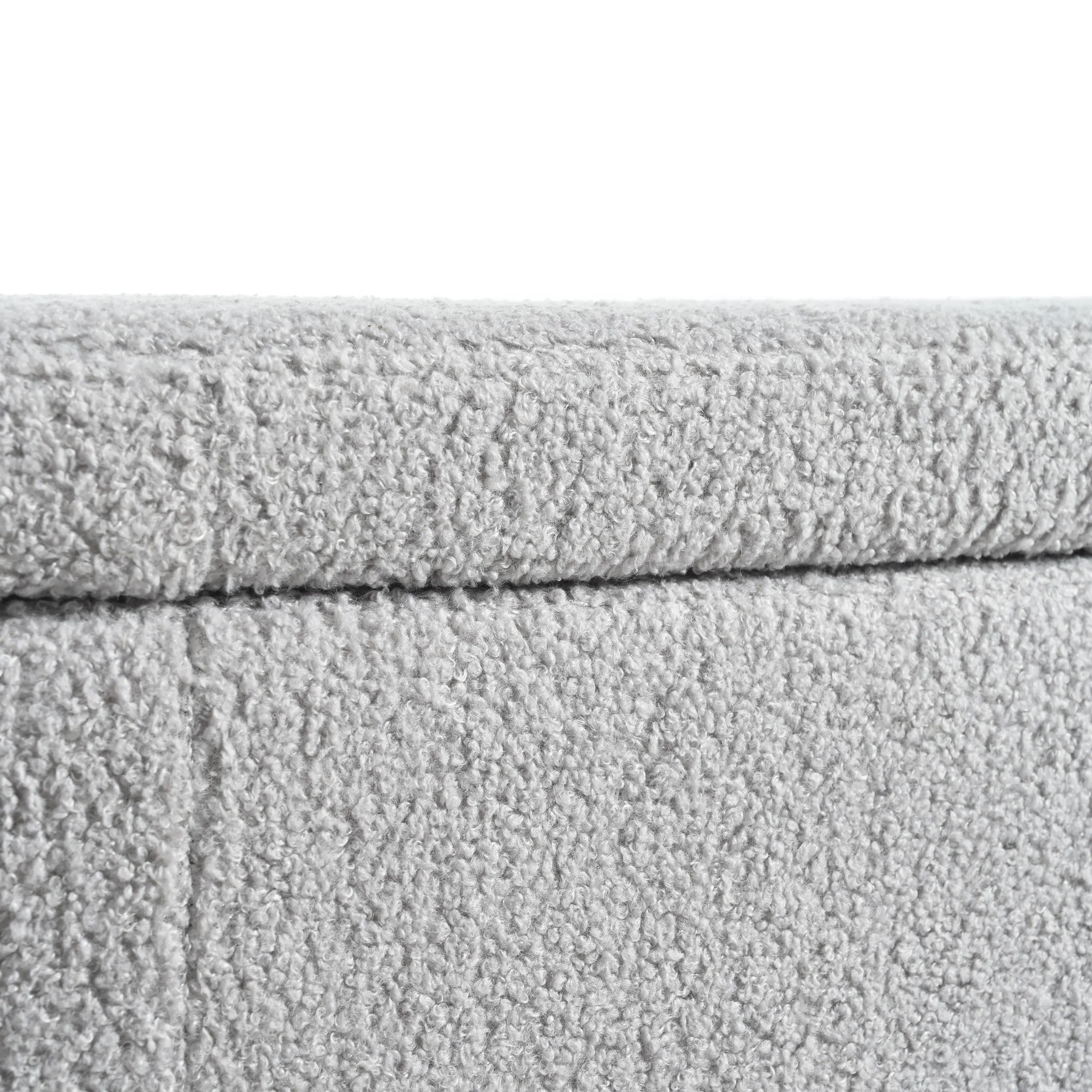 Alt View 9. Aukfa - 40" Folding Storage Ottoman Bench , 250lb Load, Upholstered with Metal Legs for Living Room, Bedroom, Entryway - Gray.