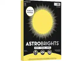 Astrobrights - Punchy Pastels 8.5" x 11" Colored Paper, 24 lbs., 200 Sheets/Pack - Lively Lemon