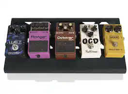 Gator - Small Aluminum Pedal Board with Carry Bag and Bottom Mounting Power Supply Bracket, Lightweight with No Slip Rubber Feet