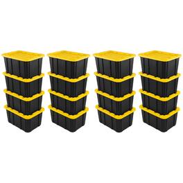 Sterilite - 27 Gallon Industrial Stackable Storage Tote Lidded Containers, 16 Pack