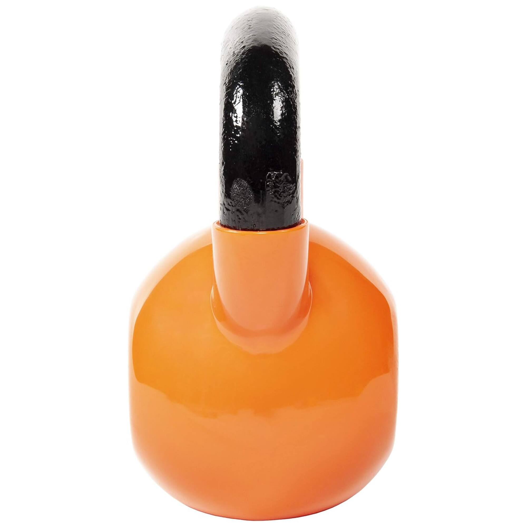 Alt View 2. Fitvids - Fitvids 25 lb Vinyl-Coated Kettlebell Weight for Strength Training, Orange - Orange.
