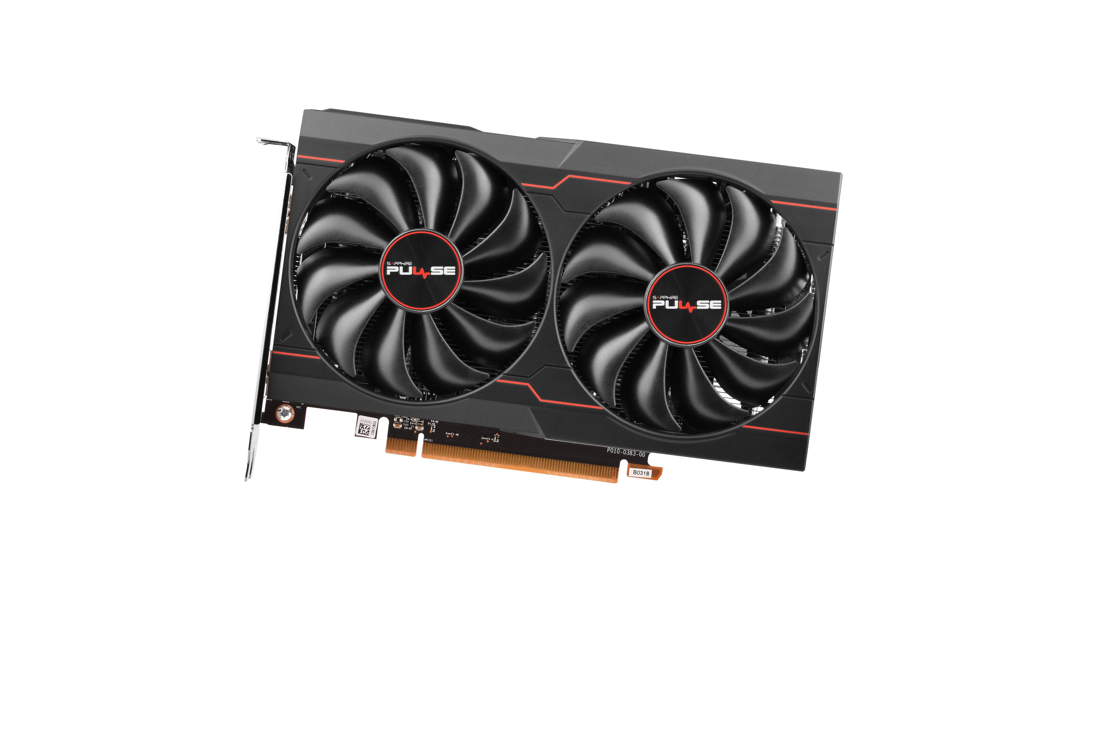 Front. Sapphire - PULSE AMD Radeon RX 6500 XT 4GB DDR6 PCI Express 4.0 Graphics Card - Black.