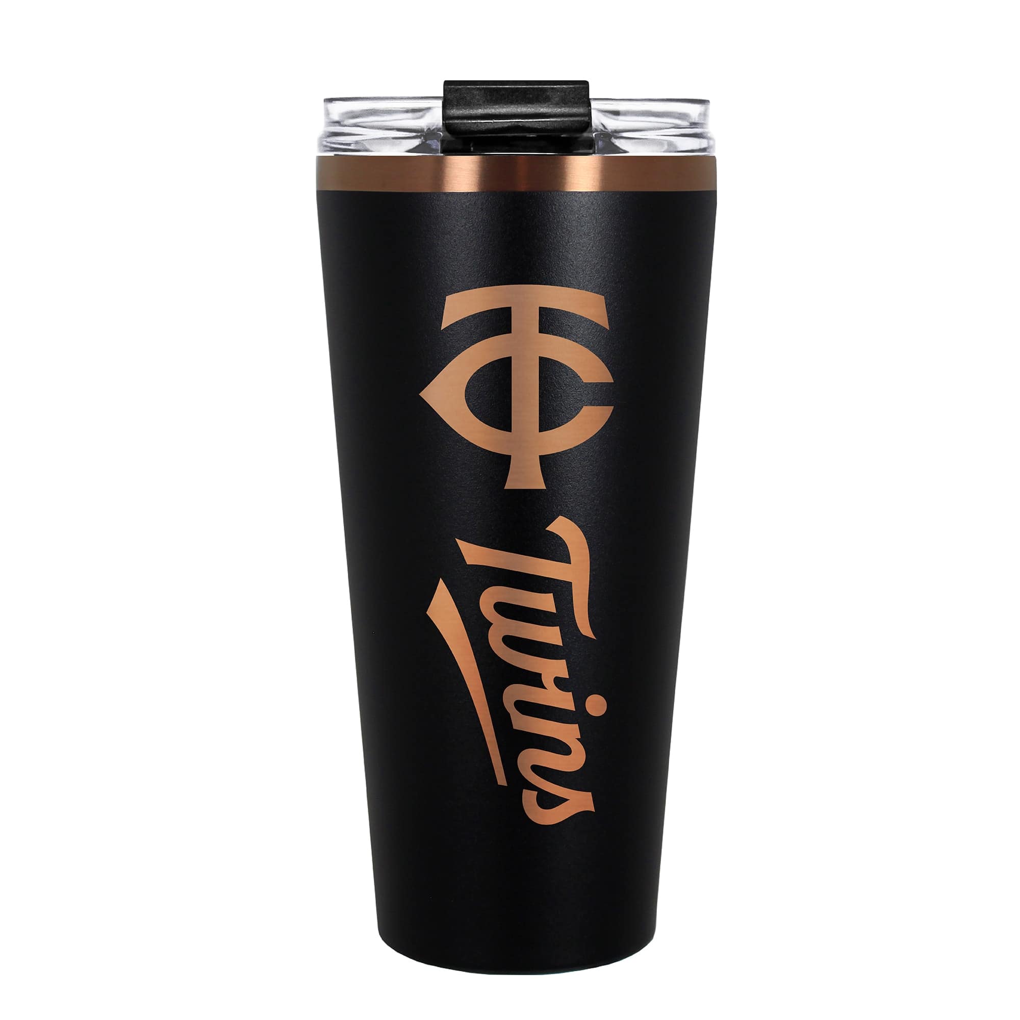 Front. Great American Products - 30oz. Big Slim Tumbler - Black.