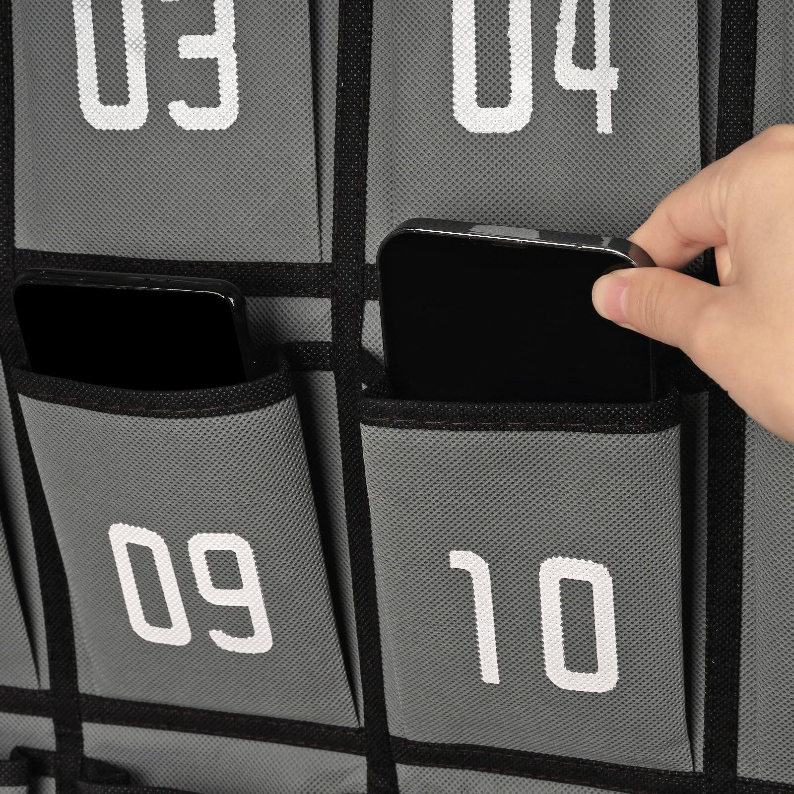 Alt View 5. Dapper Styles - Classroom Accessories Closet Pocket Chart For Cell Phones Holder Wall Door Hanging Organizer 36 Pockets - 36 Pockets Blue 2Pc.